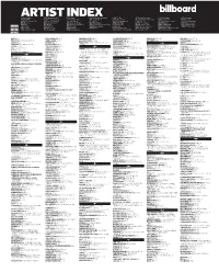 ARTIST INDEX(Continued)