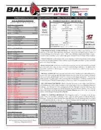 BALL STATE FOLLOW US: @Ballstatesb