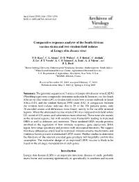 Comparative Sequence Analysis of the South African Vaccine Strain and Two Virulent ﬁeld Isolates of Lumpy Skin Disease Virus