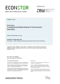 Constitutional Determinants of Government Spending