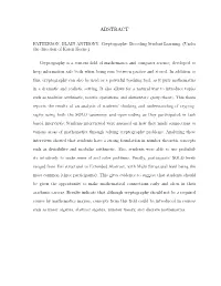 Cryptography: Decoding Student Learning