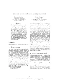 Edlin: an Easy to Read Linear Learning Framework
