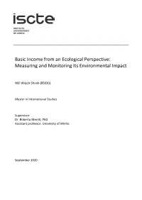 Measuring and Monitoring Its Environmental Impact