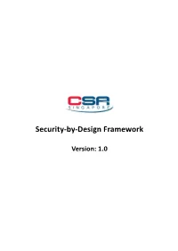 Security-By-Design Framework
