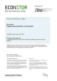 Spatial Decomposition of Inequality