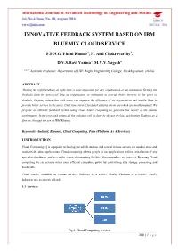 Innovative Feedback System Based on Ibm Bluemix Cloud Service