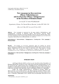 New Synonymy in Macromitrium (Musci, Orthotrichaceae) and Syrrhopodon (Musci, Calymperaceae) in the Bryoflora of Réunion Island