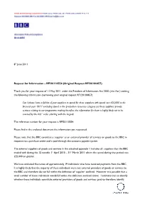 RFI20110554 (Original Request RFI20100457)