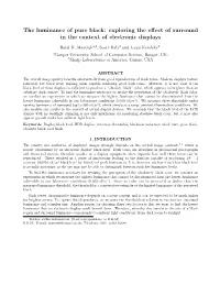 The Luminance of Pure Black: Exploring the Eﬀect of Surround in the Context of Electronic Displays