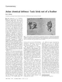 Toxic Birds Not of a Feather