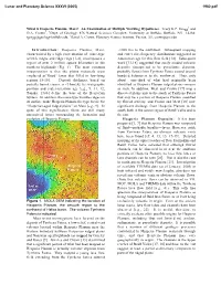 What Is Hesperia Planum, Mars? an Examination of Multiple Working Hypotheses