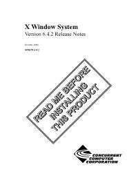 X Window System Version 6.4.2 Release Notes