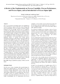 A Review of the Fundamentals on Process Capability, Process Performance, and Process Sigma, and an Introduction to Process Sigma Split