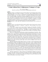 A Study of Brian Moore's Hallucinatory Technique in Fergus