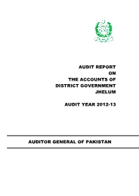 Audit Report on the Accounts of District Government Jhelum