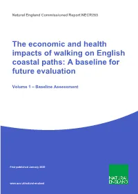 The Economic and Health Impacts of Walking on English Coastal Paths: a Baseline for Future Evaluation