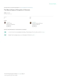 The Neural Bases of Empathy in Humans