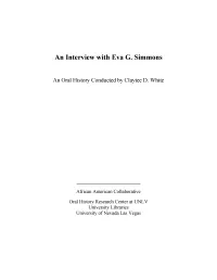 An Interview with Eva G. Simmons