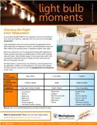 Choosing the Right Color Temperature