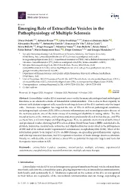 Emerging Role of Extracellular Vesicles in the Pathophysiology of Multiple Sclerosis