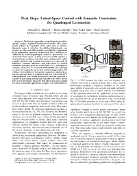 Latent-Space Control with Semantic Constraints for Quadruped Locomotion