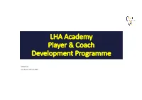 LHA 2020 Player Development Programme V4.1 for Circulation