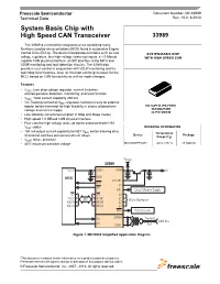 MC33989, System Basis Chip with High-Speed CAN Transceiver