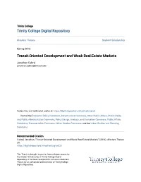 Transit-Oriented Development and Weak Real-Estate Markets