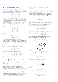 4. Classical Phase Space 4.1. Phase Space and Probability Density