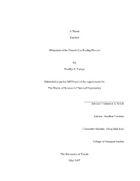 A Thesis Entitled Mitigation of the Tomato Lye Peeling Process by Bradley S. Yaniga Submitted As Partial Fulfillment of the Requ