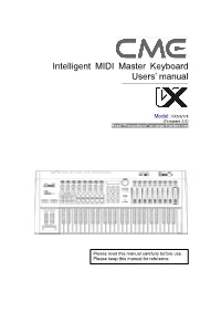 Intelligent MIDI Master Keyboard Users' Manual