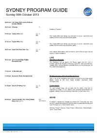 SYDNEY PROGRAM GUIDE Sunday 06Th October 2013