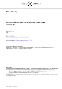 Tilburg University Expansion Patterns of Dutch Firms in Central And