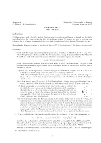 Topology I Humboldt-Universität Zu Berlin C. Wendl / F. Schmäschke
