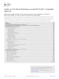 Update on Tick-Borne Rickettsioses Around the World: a Geographic Approach
