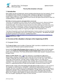 1. Introduction 2. Overview of the Situation in Europe at the Beginning