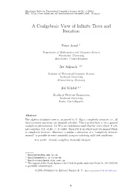 A Coalgebraic View of Infinite Trees and Iteration