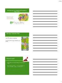Developing an Individual Transition Plan (ITP)