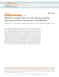 Dynamic Causal Brain Circuits During Working Memory and Their