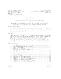 1689 University of Newcastle Upon Tyne RARE Technical Report: 13 August 1994 FYI: 25 Category: Informational