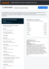 CAROLINIAN Train Time Schedule & Line Route