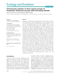 Chromosome Numbers in Three Species Groups of Freshwater ﬂatworms Increase with Increasing Latitude Sven Lorch, Dirk Zeuss, Roland Brandl & Martin Brandle€
