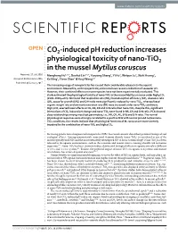 CO2-Induced Ph Reduction Increases Physiological Toxicity of Nano-Tio2
