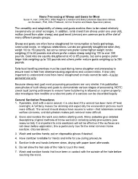 Home Processing of Sheep and Goats for Meat Susan R