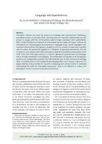 Language and Superdiversity