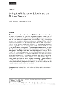 Losing Real Life: James Baldwin and the Ethics of Trauma