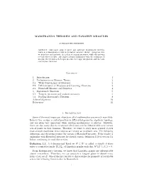 MARSTRAND's THEOREM and TANGENT MEASURES Contents 1