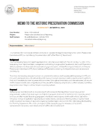 MEMO to the Historic Preservation COMMISSION HEARING DATE: OCTOBER 21, 2020