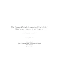 New Variants of Variable Neighbourhood Search for 0-1 Mixed Integer Programming and Clustering