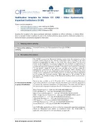 Notification by National Committee for Macroprudential Oversight Of